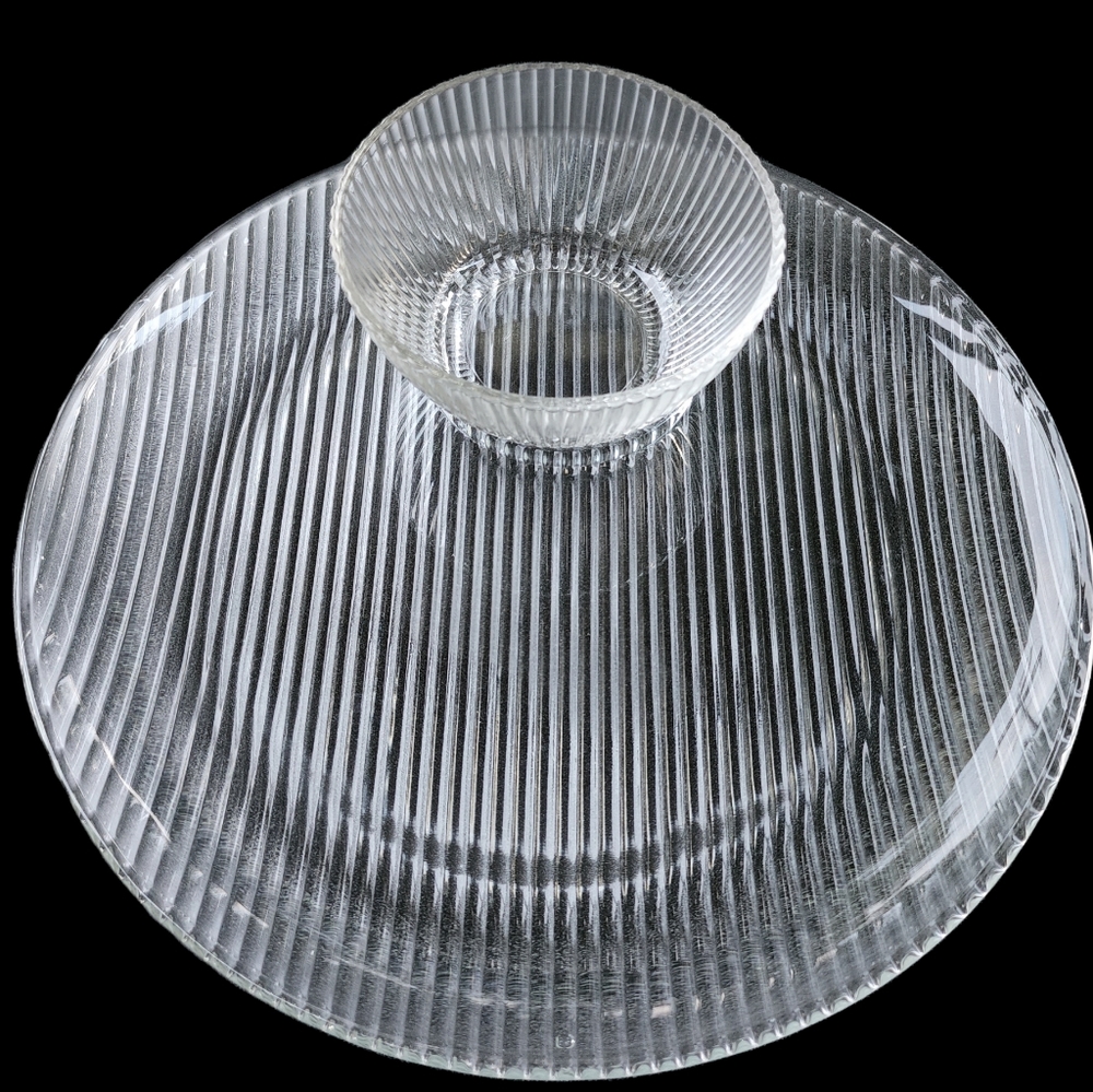 Vintage Anchor Hocking Entertainers Ribbed Glass Relish Chip‎ And Dip Set 2 pc